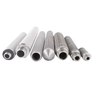 Stainless Steel Fiber Sintered Pleated Filter Element Film Extruder Candle Filter