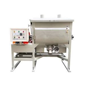Industrial Stainless Steel 500L Horizontal Heating Type Semi Automatic Ribbon Mixer