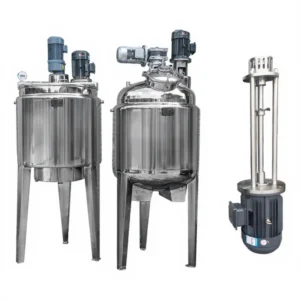 Stainless Steel Liquid Mixing Tank Electrically Heated Vacuum Emulsifying and Mixing Equipment Detergent Processing