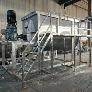 Stainless Steel Powder Mixer 1000kg Capacity Plastic Raw Material Mixer with Drying Function 220V Ribbon Mixer for Milk Powder