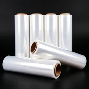 Stretch Film 50cm Width LLDPE Plastic Film Rolls for Tangan Palet Use Cast Extruder Food Grade Plastic Film Roll Packaging Film