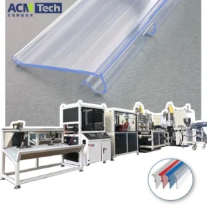 Supermarket SJ45 Single Screw Extrusion PVC Transparent Retail Shelf Strips Price Tag Holder Making Machine Production Line