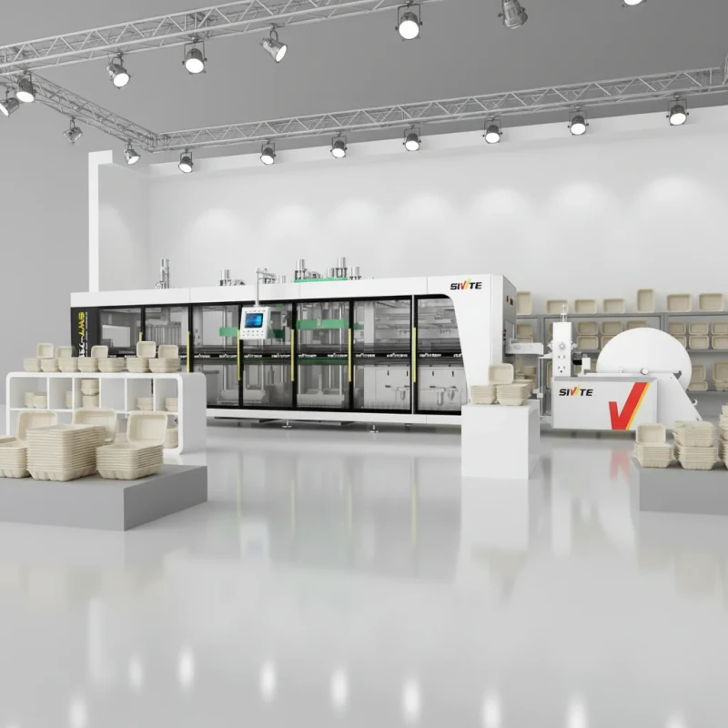 Thermoforming Packing Machine Blister Molding for Salad Bowl Lunch Box Packaging PET PP PS Materials
