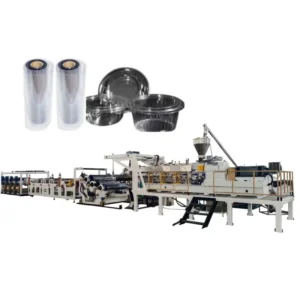 Thermoforming Single Twin Screw Dry free Vented PET Plastic Transparent Clear Rigid Sheet Film Extrusion Line