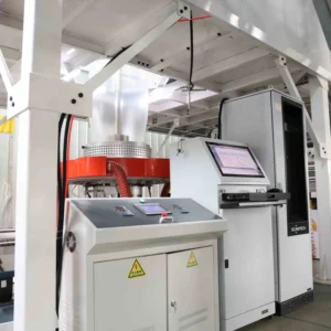 Three layer Co extruded Full automatic HDPE PP Film Blowing Unit 0.015-0.2mm Thickness Range 1000-1100kg/h Output CE