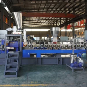 Triple Screw Extruder Pelletizing Line High Filler Masterbatch Three Screw Extruder Machine