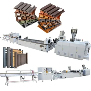 Twin Screw Automatic WPC PE Wall Panel Extruder Line 37kW