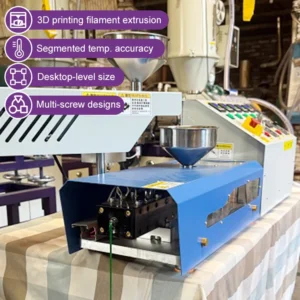 Twin Screw Co rotating Parallel Compound Extruder Machine for PE HDPE ABS Filament Wire Plates Making Small Strip Production