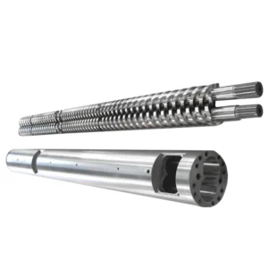 Twin Screw Extruder Spare Parts Barrel Screw and Gearbox for Twin Conic Parallel Screw Extruders