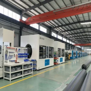 Twin Screw Extruder with PLC for HDPE LDPE PE PP Pipe Production in Manufacturing Plant Long Service Life
