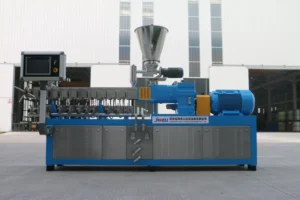 Twin Screw Extrusion System for Biodegradable Polymer Pellets