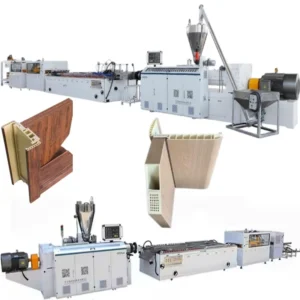 Twin Screw PVC CPVC WPC Door Board Frame Jamb Cover Making Machine 500-600kg/h Extruder for Plates