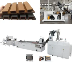 Twin Screw WPC PE Plastic Extruder for Outdoor Garden Pergola Profile Production