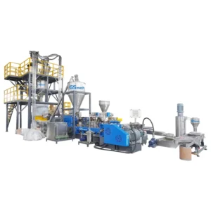Twin Stage Extruder Machine for PE PP Filler Masterbatch Calcium Carbonate Pelletizing Making Production Line