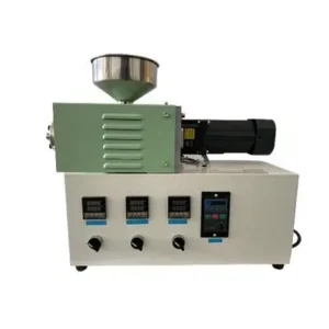Twin screw parallel or conical type desktop extruder pelletizing line