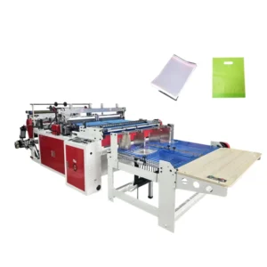 Two Lines Automatic Plastic Bag Making Machine Side Sealing Bag Maker PE Bag Making Machinery