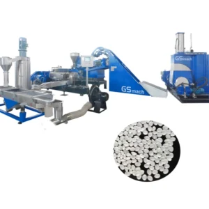 Two Stage Extruder Machine Kneader Mixer LDPE Pelletizer Line Nylon Fiber Granulating Extruding for HDPE PE PP Plastic