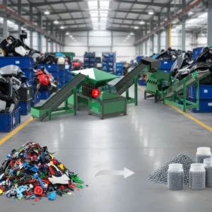 Universal Plastic Waste Recycling Production Line with Multi Functional Shredder Machine
