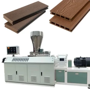 WPC Profile Making Machine WPC Composite Decking Floor Board Production Line With Conical Twin Screw Extruder