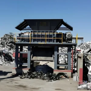 Waste Car Tire Dual Axis Shredder Machine Waste Plastic Paint Bucket Strong Solid Waste Metal Crusher Shredder Machine for Sale
