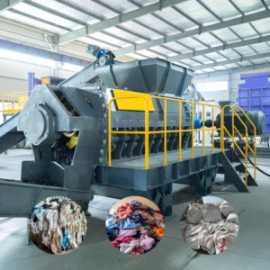 Waste Cloth Plastic Film LDPE Foam Spiral Shredder Textile Screw Shredder for Old Clothes