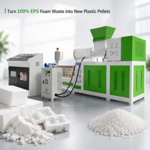 Waste EPS Foam Granulator Machine Single Screw High Efficiency Pelletizing Equipment