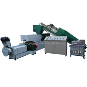 Waste PP PE Film Woven Bags Plastic Double Stage Water Ring Pelletizing Line Granulating Machine Plastic Granulators