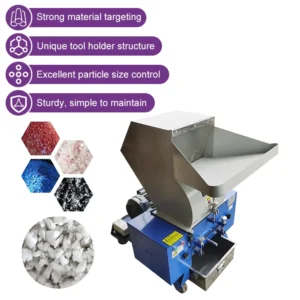 Waste Plaster Recycling Double Shaft Crusher Machine Plastic Grinder Shredder with Alloy Blade High Productivity for Sale