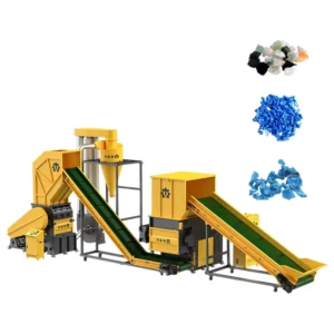 Waste Plastic 500-2000 Kg Hour PET Bottle Crusher Shredder Recycling Machine Line
