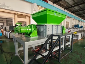 Waste Plastic PP Pallet Buckets Double Shaft Shredder Recycling Machine
