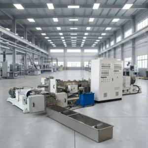 Waste Plastic Recycling Machine HDPE LDPE PP PE ABS PS Single Screw for Motor PLC Pelletizing Extruder
