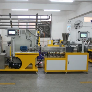 Water Ring Pelletizer Co rotating Parallel Twin screw Extruder for Continuous Compounding High Efficiency PET HDPE