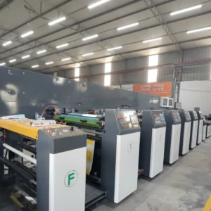 ZBRY 1300 5 Color Automatic Petal Flexographic Printing Machine Single Servo Drive In Line For Paper Bag And Label Printing