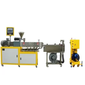 ZS 433 25 PLC Controlled Twin Screw Extruder Pelletizing Machine with Bearing 380V 4kW for PP HDPE Plastic