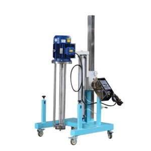 air Lift Stainless Steel Shear Mixer Cosmetic High Shear Pneumatic Lifting Homogenizer Mixer Movable High Shear Emulsifier Mixer